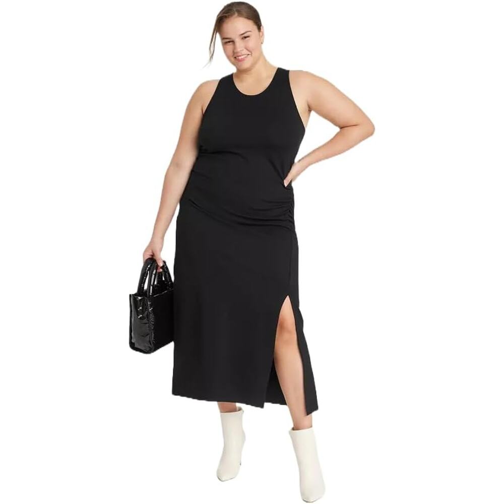 NEW A New Day Women's Sleeveless Ponte Racerback Maxi dress -  Black Size Medium - Picture 11 of 13